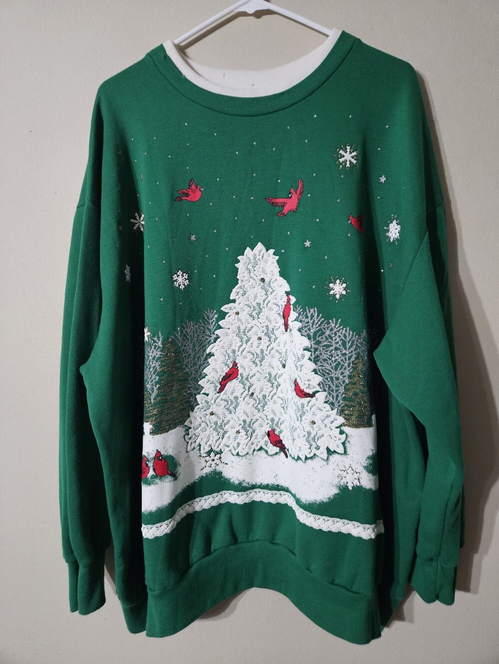 VTG 80s Christmas Oversized Sweatshirt XL